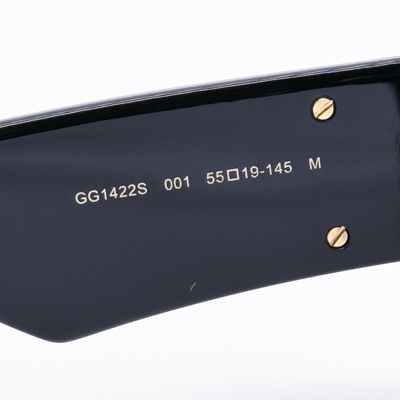 NEW GUCCI SUNGLASSES GG1422S 001 WOMEN SQUARE BLACK EYEWEAR GUCCI